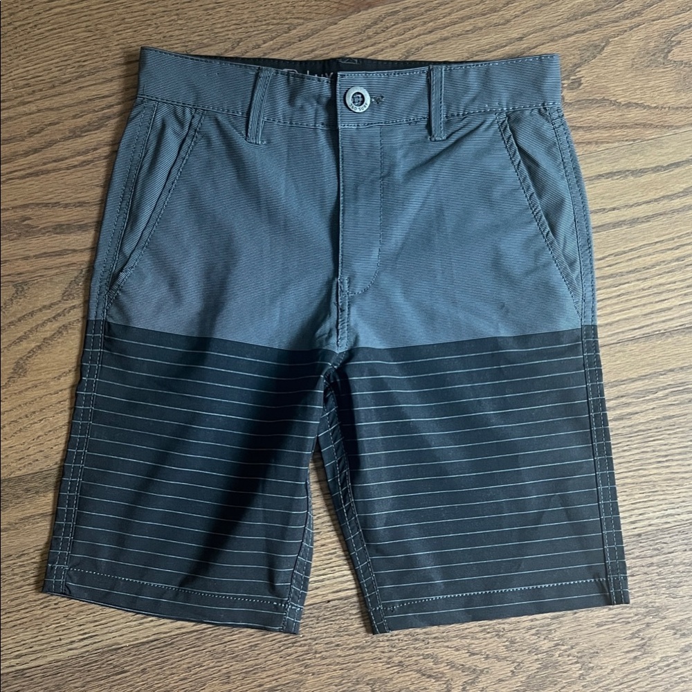 Gray and Black Striped boys Shorts - size 9/10